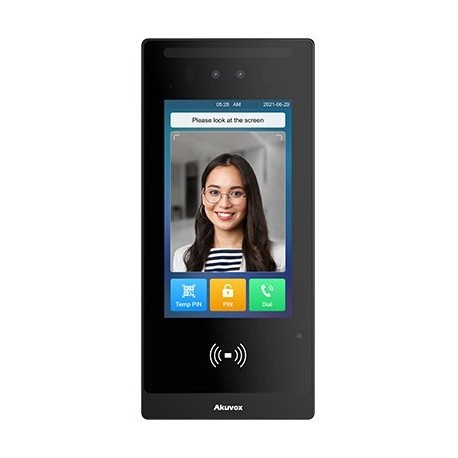 Akuvox IP Access Control Unit & SIP Intercom Face Rec BT RFID & QR Code E18C